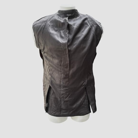 Jos A Bank Sport Coat Sz 42 Long Gray Windowpane Wool Silk Linen Single Breasted - Picture 8 of 15